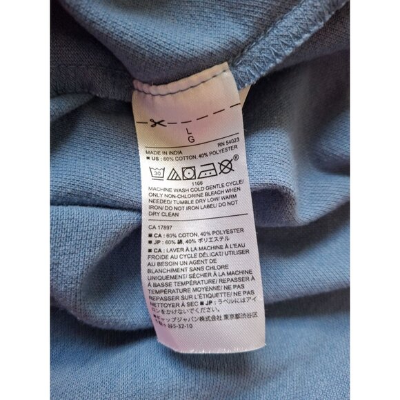 Banana Republic Mens Polo Shirt L Light Blue Preppy Golf - Picture 4 of 6